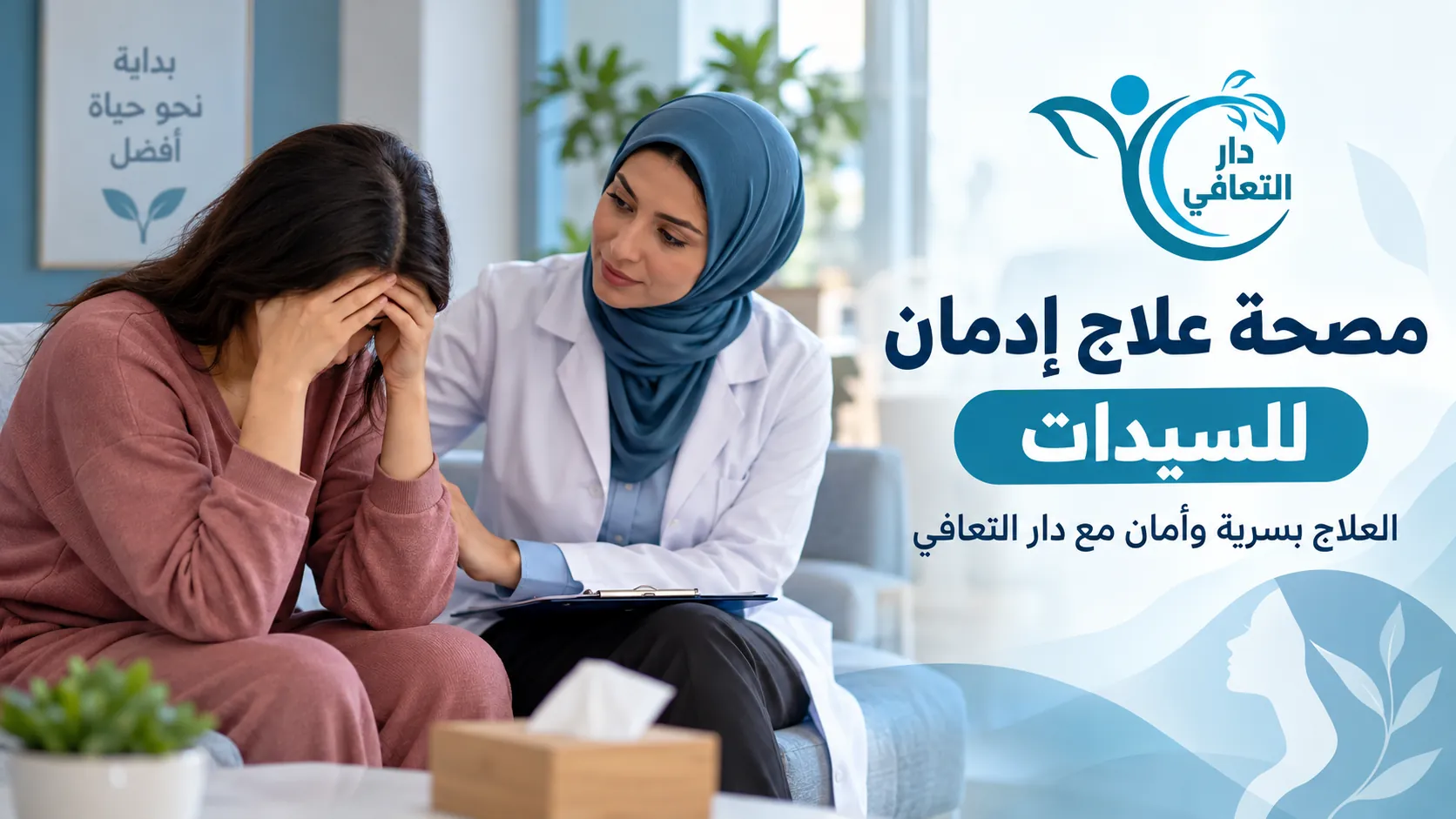 مصحة علاج إدمان للسيدات| علاج بسرية وأمان