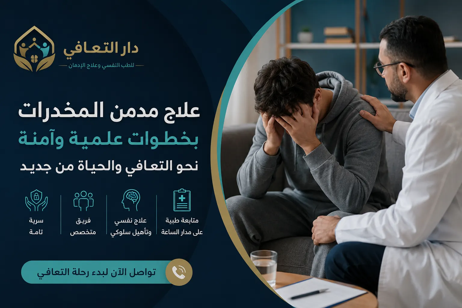 علاج مدمن المخدرات بأحدث برامج علاج الإدمان | دار التعافي